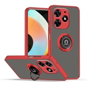 Case for Tecno Spark 10 Pro Case with Stand, Compatible with Magnetic Car Phone Mount, Ultra Slim Tecno Spark 10 Pro Phone Case for Women Men Shockproof Protective Cases Cover Red