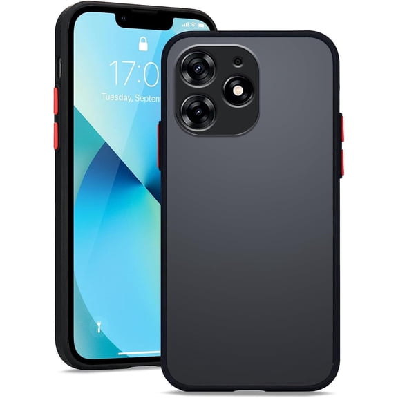 Case for Tecno Spark 10 Pro Cases Translucent Matte, Smooth Touch Tecno Spark 10 Pro Phone Case Silicone Soft TPU Funda Girls/Men Shockproof Protective Original Slim Cover (Black)