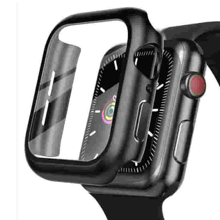 Case Tempered Glass Screen Protector For Apple Watch Series
