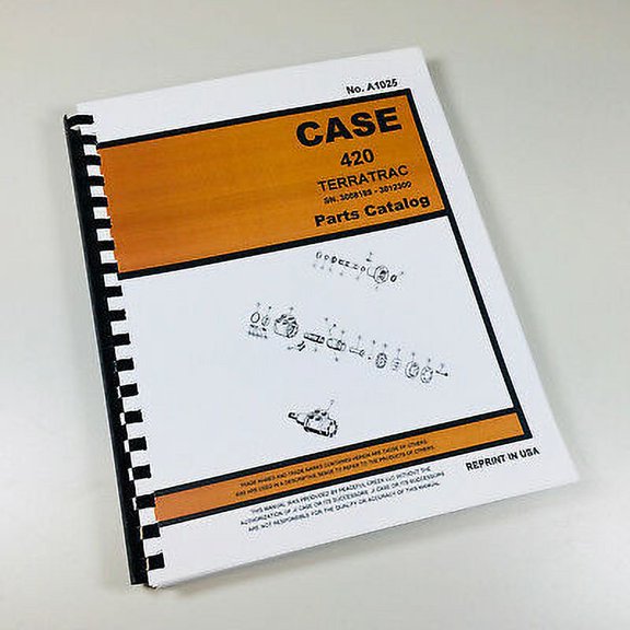 Case Terratrac 420 Crawler Tractor Bull Dozer Parts Manual Catalog Exploded View