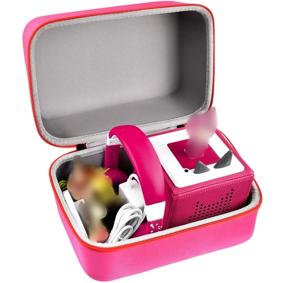 Case for Toniebox Starter Set and Tonies Figurine, Kids Musical Toy Storage Holder Organizer Fits for Charging Station, Headphones and More Accessories- Pink (Box Only)