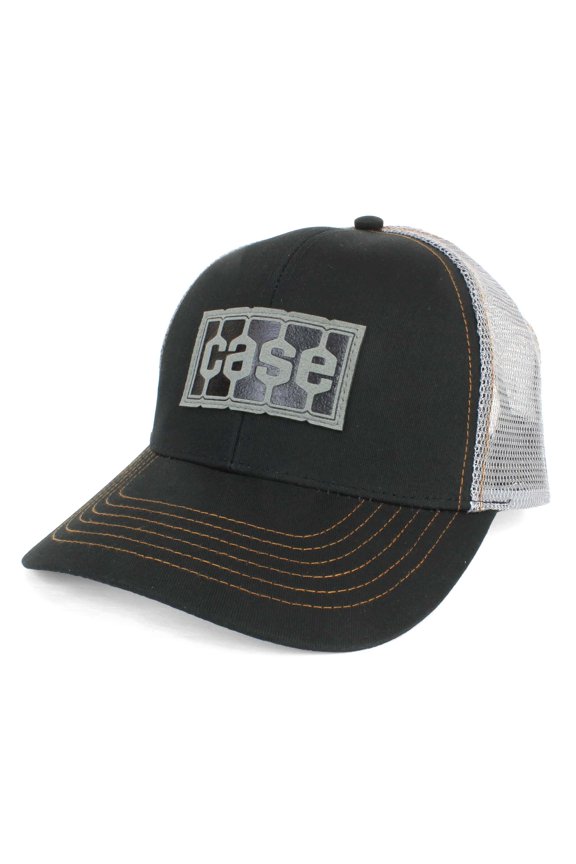 Case Tread Logo Cap with Mesh Back, Black & Gray 724792