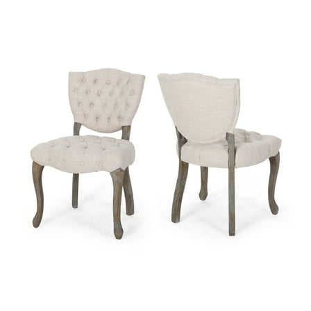 Case Tufted Dining Chair with Cabriole Legs (Set of 2)