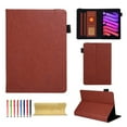 thumbnail image 1 of Case for Universal 7 Inch Android Tablet/Galaxy Tab A 7-Inch SM-T280 /Galaxy Tab 4 7" T230 /Onn 7 Inch, PU Leather Folio Multi-Angle Viewing Stand Card Slots Case with Elastic Band Case Cover, Brown, 1 of 5