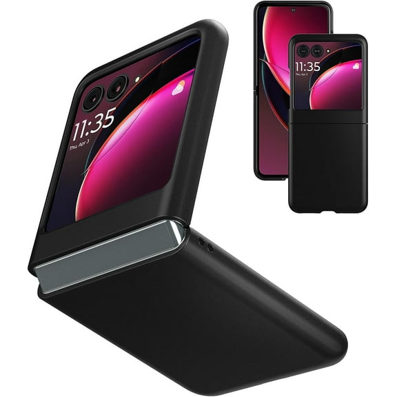 Case (Upgraded) for Motorola Razr Plus 2023 (Razr+ 2023) Hard PC Phone Case for Moto Razr+ 2023 / Razr 40 Ultra - Matte Black