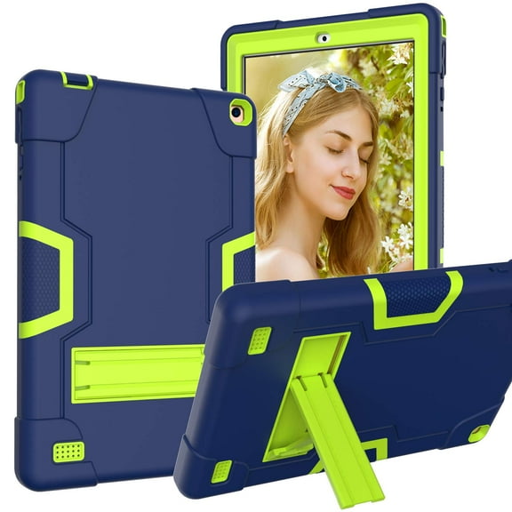 Case for Vankyo S21 Tablet , Soatuto For Aoyodkg A1 Tab Case Full Body High Impact Resistant Kids Frendly with Stand for MatrixPad S21 Tablet 10 inch、Aoyodkg P8、Dicekoo 10 inch tablet- Navy Blue+Green
