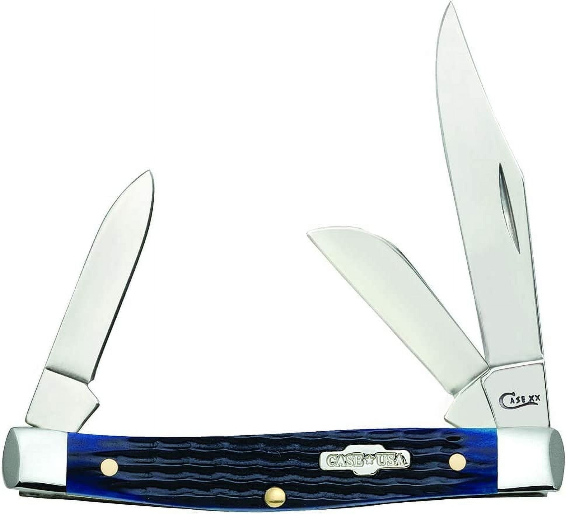 Case WR XX Pocket Knife Navy Blue Medium Stockman Item #2806 - (6344 SS) - Length Closed: 3 1/4 Inches