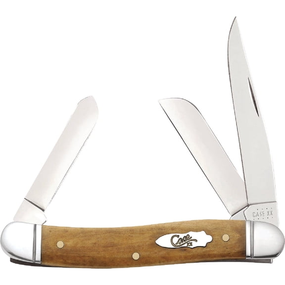 Case WR XX Pocket Knife Smooth Antique Bone Medium Stockman Item #58185 - (6318 SS) - Length Closed: 3 5/8 Inches