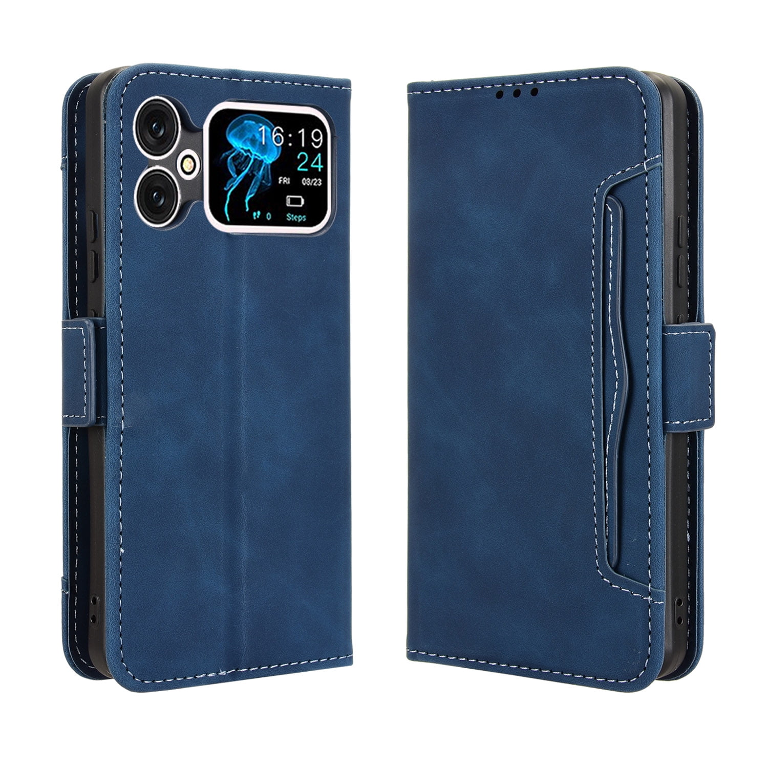 Custodia Portafoglio In Pelle PU Per Cubot A20 Con Vetro Temperato Incluso – TPU Antiurto, Fessure Per Carte, Magnete, Supporto - 3