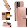 thumbnail image 1 of Case Wallet for Samsung Galaxy S22 Ultra with Card Slots, Embossed Pattern PU Leather Phone Case with Flip Kickstand Detachable Wrist Strap Magnetic Closure Case for Samsung Galaxy S22 Ultra, Rosegold, 1 of 11