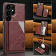 thumbnail image 1 of Case Wallet for Samsung Galaxy S23 Wallet Case,2 in 1 Magnetic Detachable Leather Back Flip Case with Card Holders RFID Blocking, Wireless Charging Supported, Kickstand Phone Cover,Winered, 1 of 8