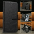 thumbnail image 1 of Case Wallet for Samsung Galaxy S25 Plus, Detachable PU Leather Case with Card Holder, Strong Magnetic Compatible with MagSafe Wireless Charging, Vintage Slim Fit Kickstand Shockproof Cover, Black, 1 of 11