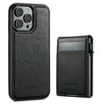 thumbnail image 1 of Case Wallet for iPhone 13 Pro Max Wallet Case, PU Leather Case with Detachable Card Holder, Strong Magnetic Compatible with Mag-Safe Wireless Charging, Kickstand Shockproof Cover,Black, 1 of 10