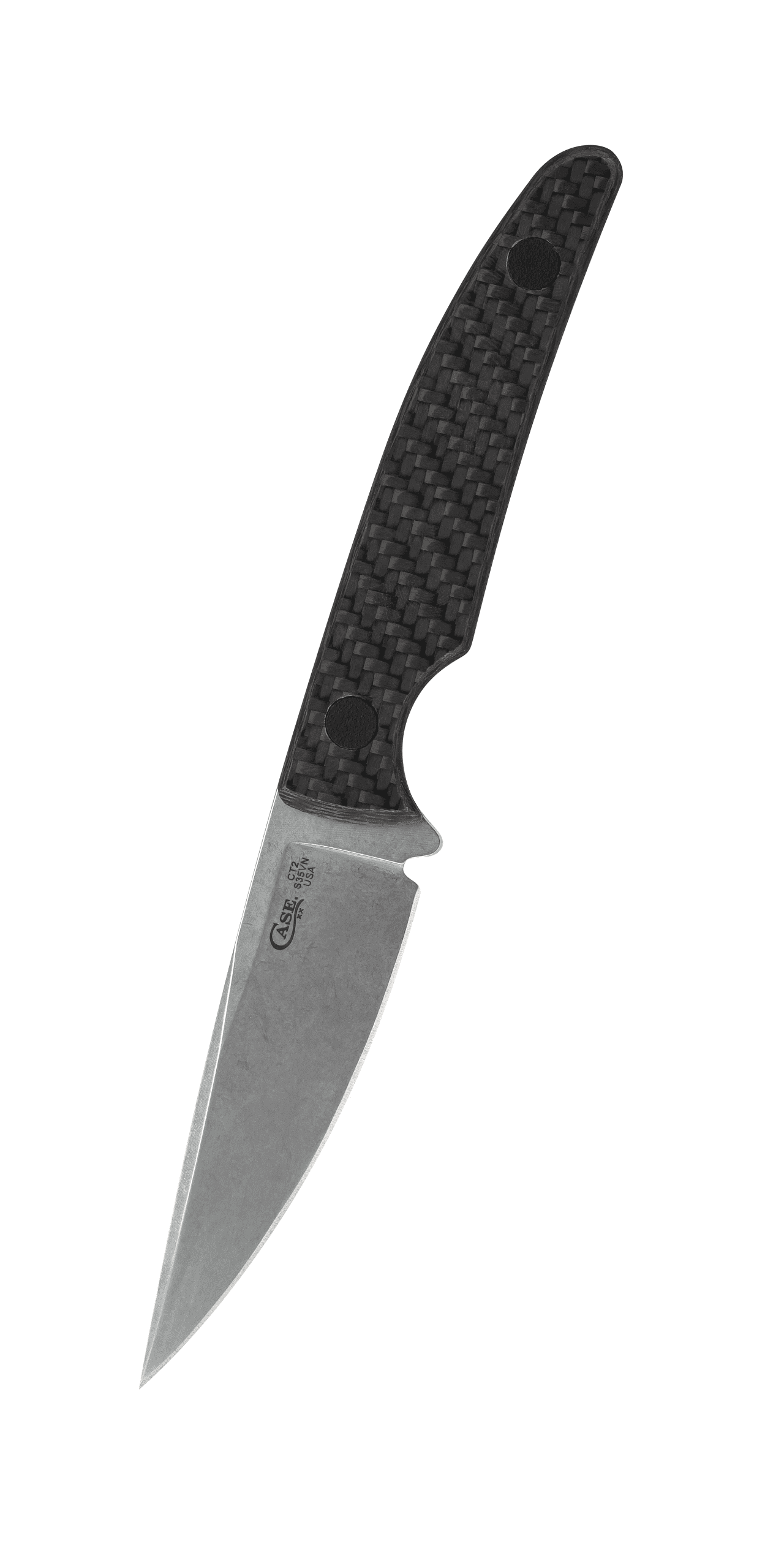 Case XX Knives CT2 Hunter Black Carbon Fiber Stonewashed S35VN Stainless Steel Fixed Blade