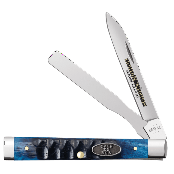 Case XX Knives Baby Doc Limited Edition Gator Jig Ocean Blue Bone Stainless Pocket Knife
