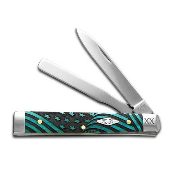 Case XX Knives Baby Doc U.S. Flag Blue Bone Stainless Pocket Knife