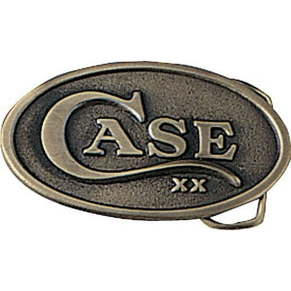 Case XX Knives Brass Finish Oval Belt Buckle
