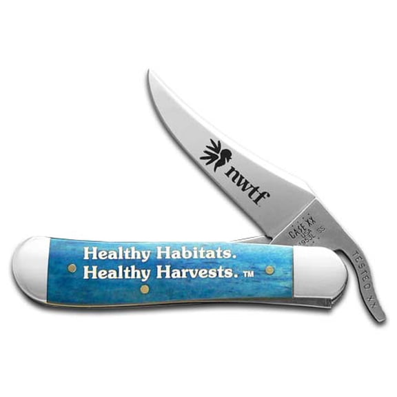 Case XX Russlock Smooth Navy Blue Bone Stainless Pocket Knife