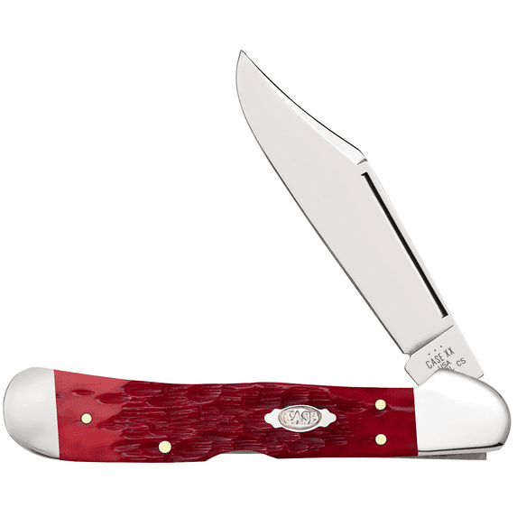 Case XX Knives Copperlock Dark Red Bone Carbon Steel Pocket Knife