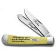 thumbnail image 1 of Case XX Knives Father & Daughter Yellow Delrin Trapper Stainless Pocket Knife, 1 of 5