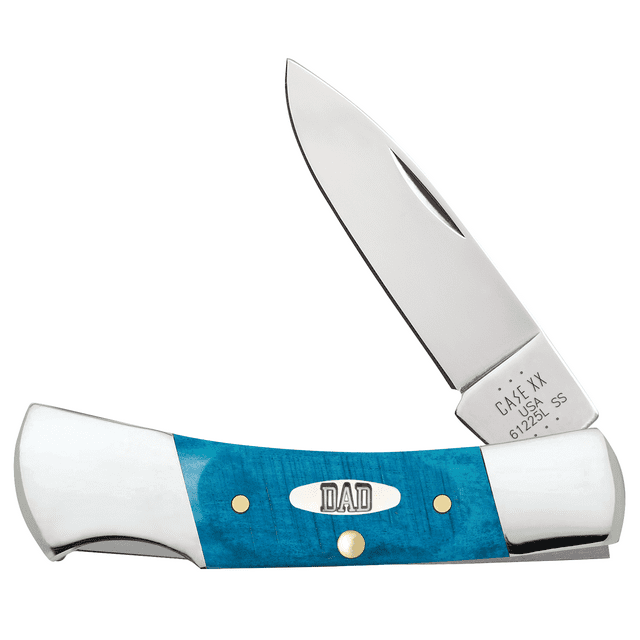 Case XX Knives Father's Day Lockback 10629 Caribbean Blue Bone Stainless Steel Pocket Knife