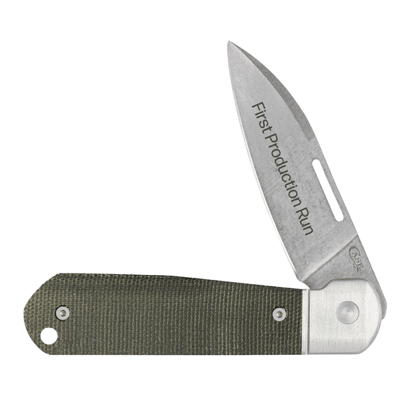 Case XX Knives First Run Highbanks OD Green Micarta Stonewash Satin CPM 20CV Stainless Pocket Knife