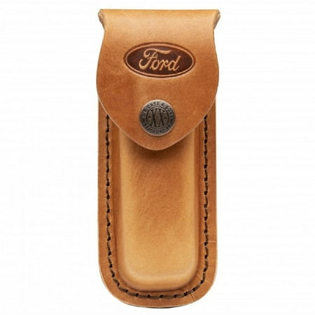 Case XX Knives Ford Leather Belt Sheath Brown Button Snap