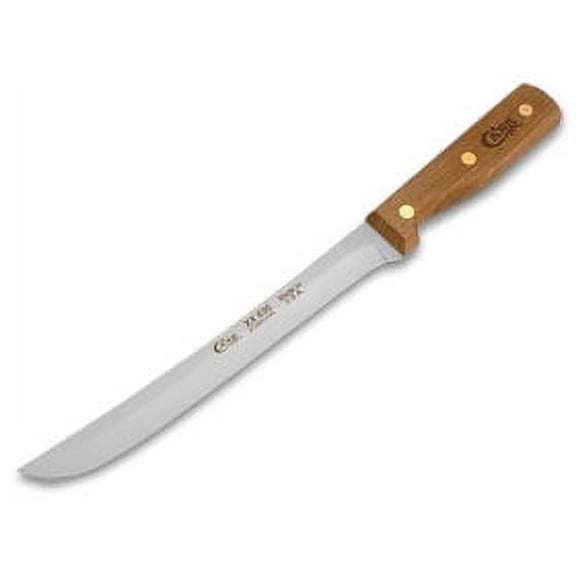 Case Kitchen Slicing Knife 9" Drop Point Stainless Steel Blade Wood Handle Brown