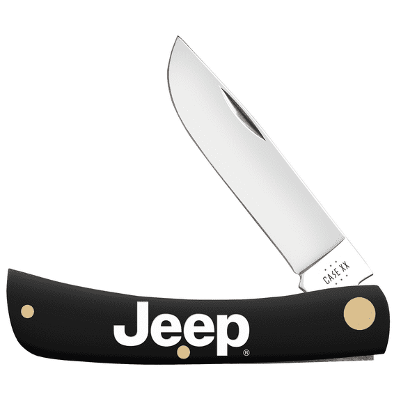 Case XX Knives Jeep Sodbuster Jr Black Delrin Stainless Steel Pocket Knife