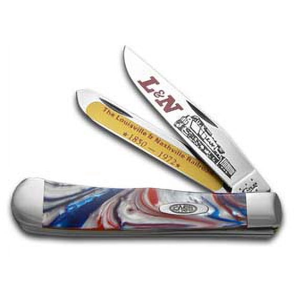 Case XX Knives L&N Railroad Star Spangled Corelon Trapper Stainless Pocket Knife