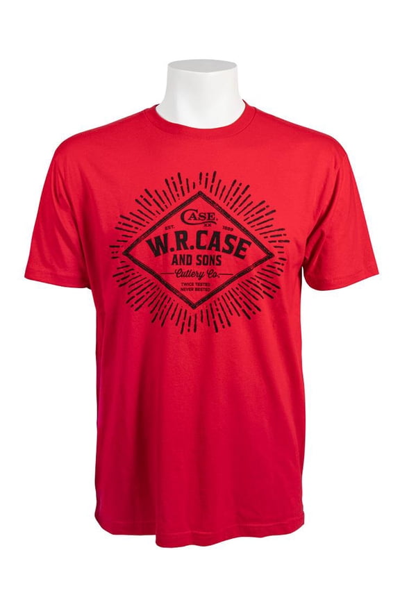 Knives Large Red and Black T-Shirt Diamond W.R Case & Sons Graphic