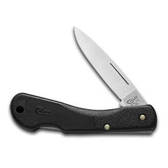 Case Mini-Blackhorn Lockback Pocket Knife 3-1/8 inch Closed Length, Black Handle, Stainless Steel Blade