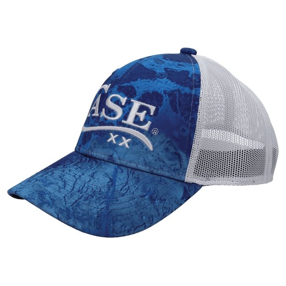 Case XX Knives Logo Realtree Blue Wave White Mesh Ball Cap Adjustable Hat