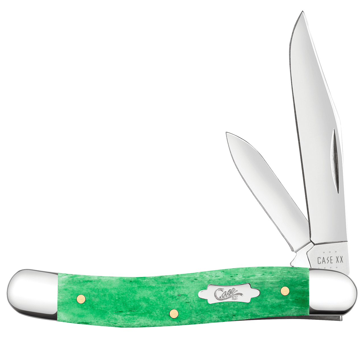 Case XX Knives Medium Jack Smooth Emerald Green Bone TruSharp Stainless 19946 Pocket Knife