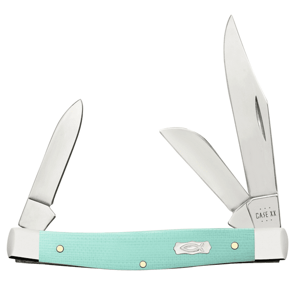 Case Seafoam Green G-10 - Smooth Medium Stockman (10344 SS) Knife