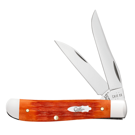 Case XX Knives Mini Trapper Crandall Jig Tequila Sunrise Bone Stainless Pocket Knife