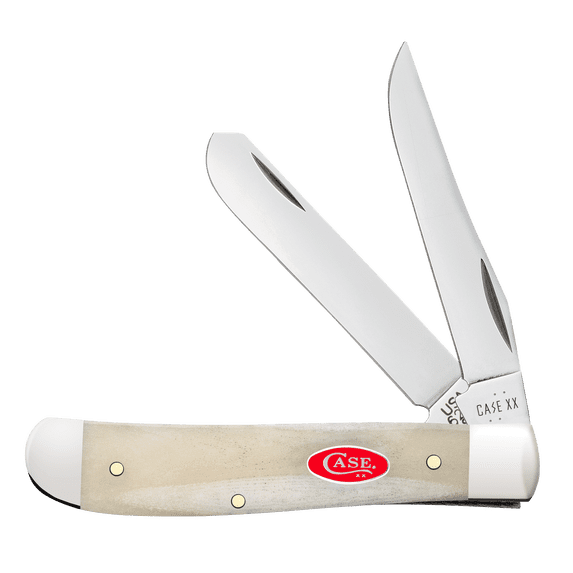 Case XX Knives Mini Trapper Smooth Natural Bone Stainless Pocket Knife