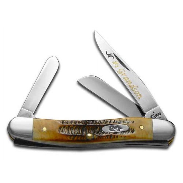 Case XX Knives No.1 Grandson BoneStag Medium Stockman Stainless Pocket