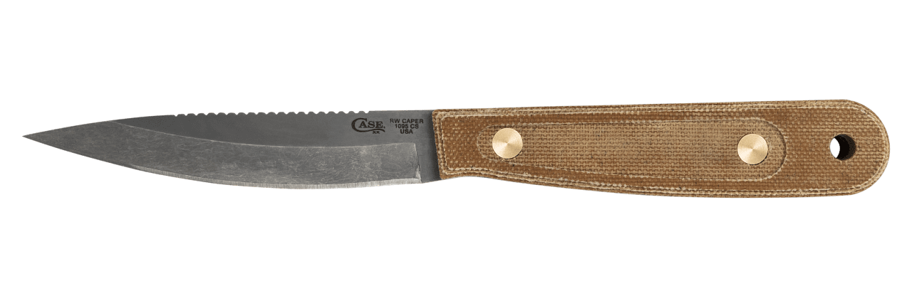 Case XX Knives RW Caper Roland Welker Tan Micarta Carbon Steel Fixed Blade