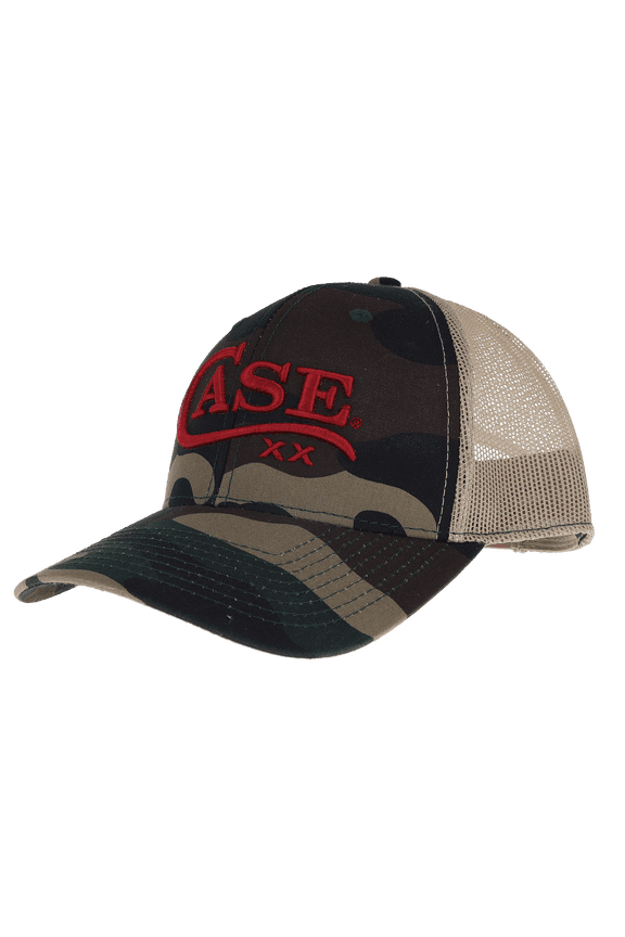 Knives Red Logo Camo & Tan Mesh Ball Cap Adjustable Hat