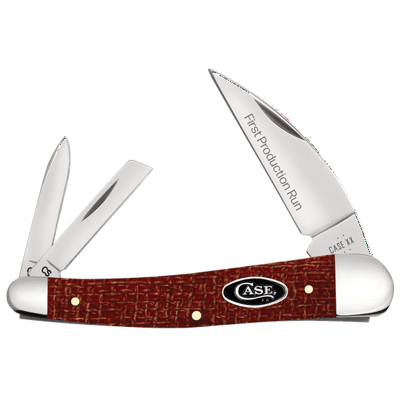 Case XX Knives Seahorse Whittler 1st Run Dark Red Burlap Micarta Carbon Steel 1/250 Pocket Knife
