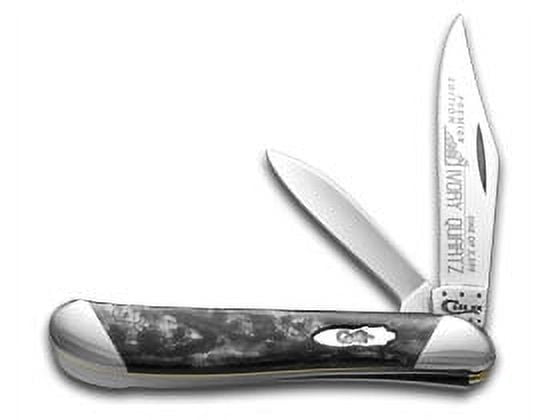 Case XX Knives Slant Series Ivory Quartz Corelon Peanut 1/2500 Stainless Pocket Knife