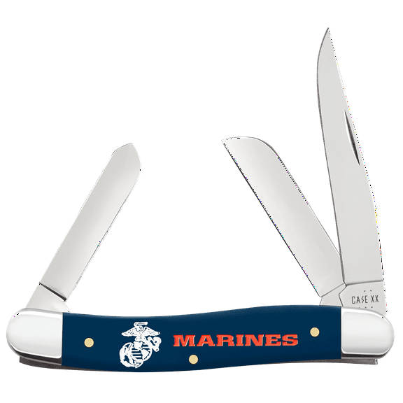 Case XX Knives Stockman U.S. Marines Blue Synthetic Stainless Pocket Knife