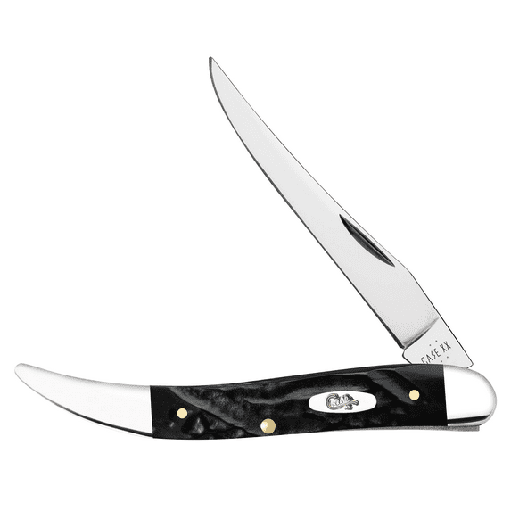 Case Knives Jigged Rough Black Synthetic - Medium Texas