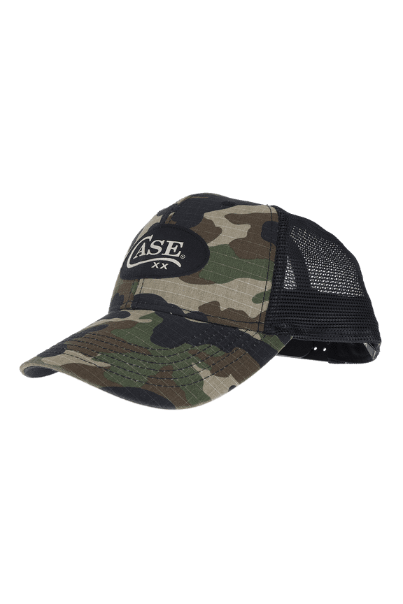 Knives Woodland Camo & Black Mesh Ball Cap Adjustable Hat