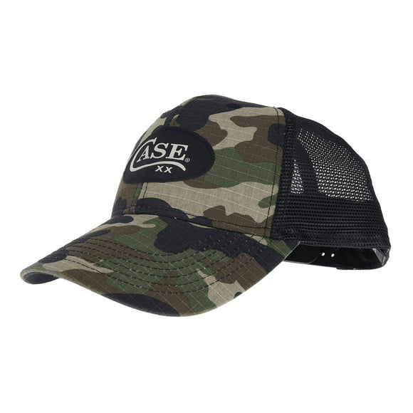 Case XX Knives Woodland Camo & Black Mesh Ball Cap Adjustable Hat