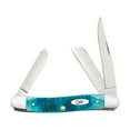 thumbnail image 1 of Case Medium Stockman Pocket Knife 2.5" Clip, Sheepfoot and Spey Tru-Sharp Mirror Polished Blade Jigged Bone Handle Blue, 1 of 2