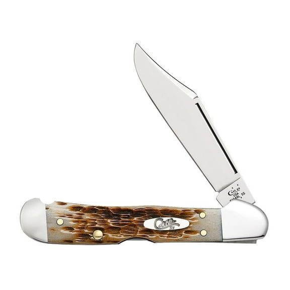 Case Folding Mini CopperLock Pocket Knife Amber Bone