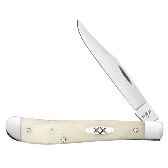 Case XX Knives Slimline Trapper Smooth Natural Bone Stainless Pocket Knife