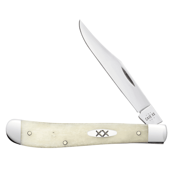 Case XX Knives Slimline Trapper Smooth Natural Bone Stainless Pocket Knife
